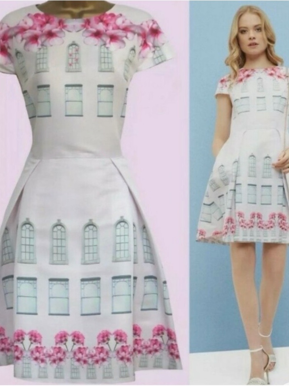 NWOT Ted Baker Deonny Window Box Dress size 1 reg $ 395